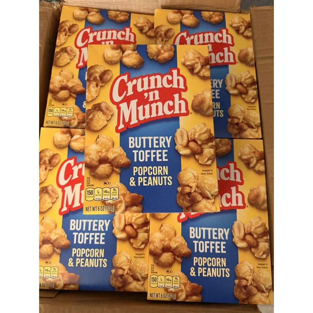 Fiddle Faddle & Crunch ’n Munch Popcorn Variety (LOT of 3 ) 6 oz Boxes 1 each